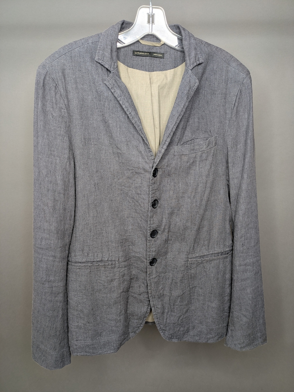 ZARA Light Gray Linen Blend Blazer